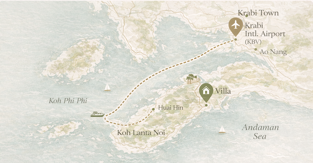 Map to Koh Lanta